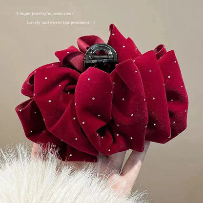 Winter Velvet Multi-Layered Bow Headwear - Christmas Hair Accessory