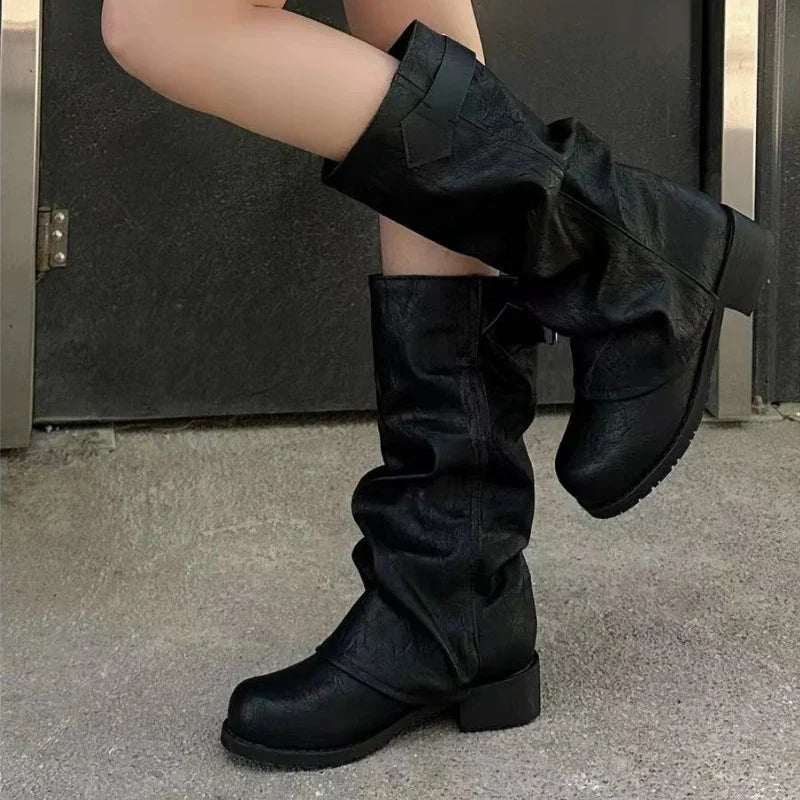 Stylish Trendy Elegant Fashionable Comfortable Casual Pointed Toe Knee High Boots