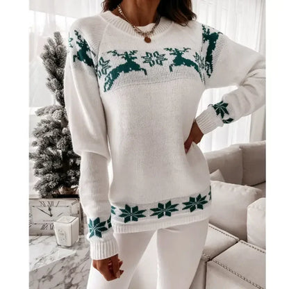 Winter Christmas Knit Jacquard Soft Warm Y2K Sweater