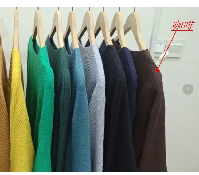 High Stretch Knitwear Wide Pullover Batwing Loose Sweater