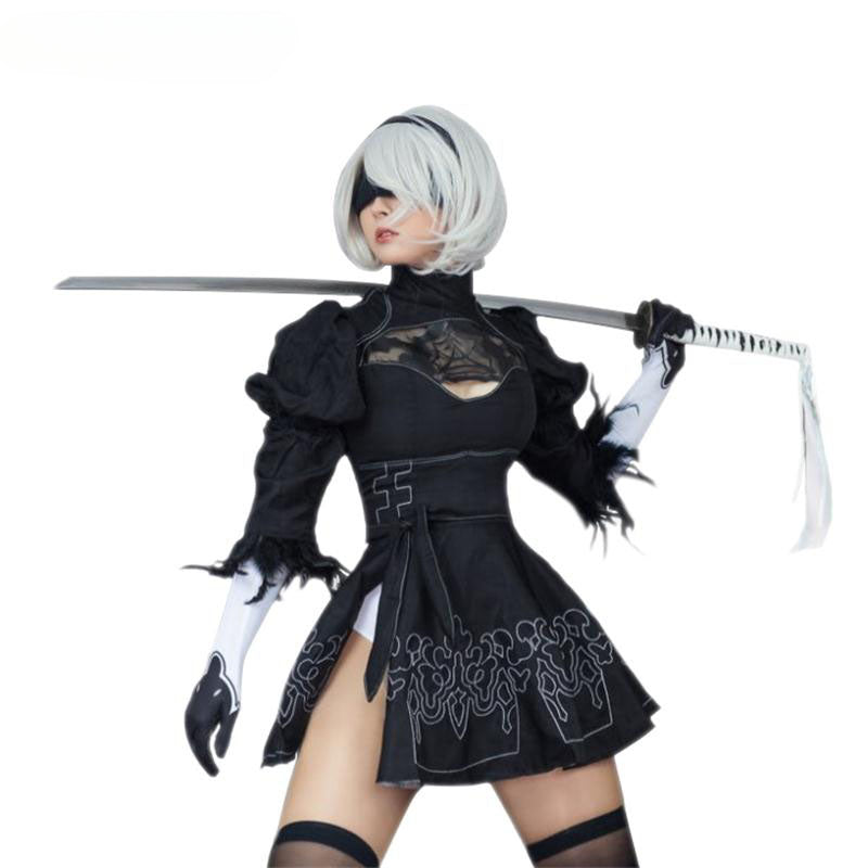 Nier Automata Yorha 2B Cosplay Anime Women Fancy Halloween Party Costume