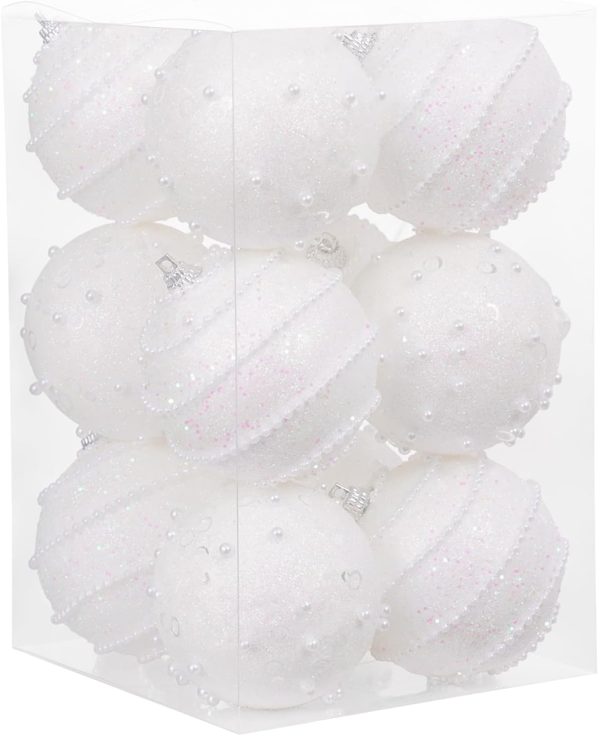 Champagne Christmas Ball Ornaments Set - 12pcs