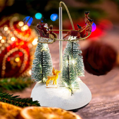 Flaming Sleigh Accessory Figurine for Christmas Snow Village