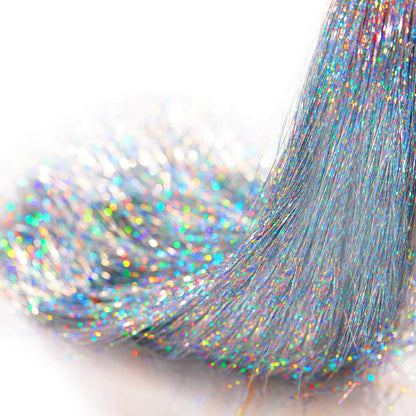 Iridescent Silver Tinsel Foil Fringe Garland - 10000 Strands Icicles