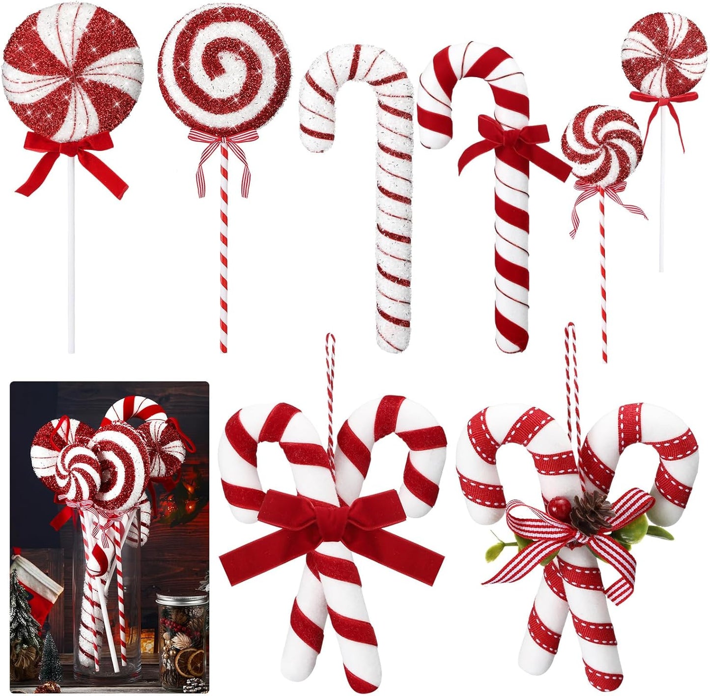 Giant Lollipop Decorations - Set of 8