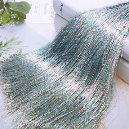 Iridescent Silver Tinsel Foil Fringe Garland - 10000 Strands Icicles