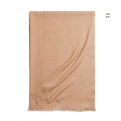 Thick Warm Elegant Plain Wool Cozy Scarf