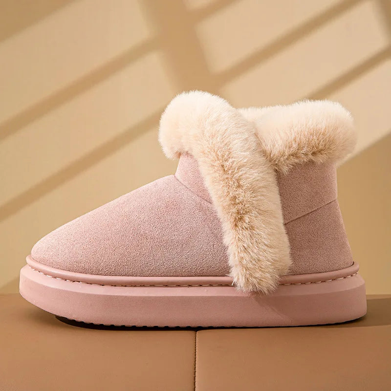 Fur Fluffy Cozy Soft Plush Fuzzy Casual Snow Boot