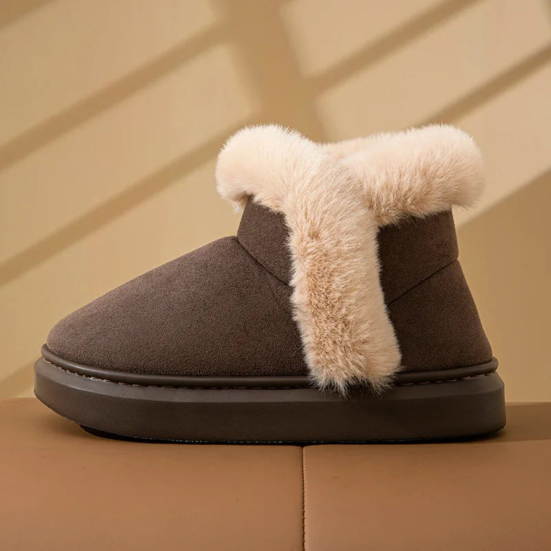 Fur Fluffy Cozy Soft Plush Fuzzy Casual Snow Boot