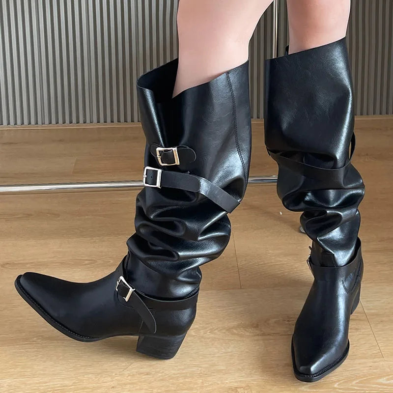 Stylish Elegant Trendy Comfortable Fashionable Chic Pointed Toe Knee High Boots