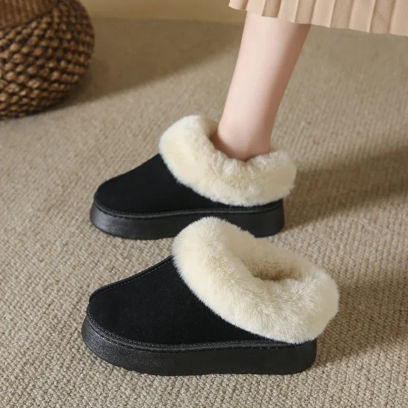 Faux Fur Non-Slip Warm Fashion Short Comfortable Platform Snow Boot