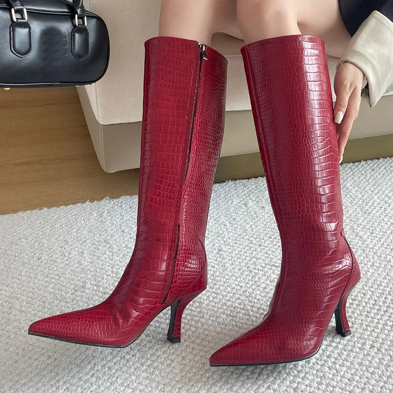 Stylish Elegant Comfortable Trendy Chic Warm Fashionable Big Knee High Boots