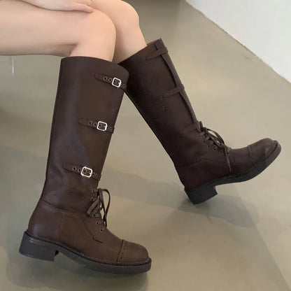 Fashionable Chic Slip-On Stylish Pointed Toe Knee High Boots