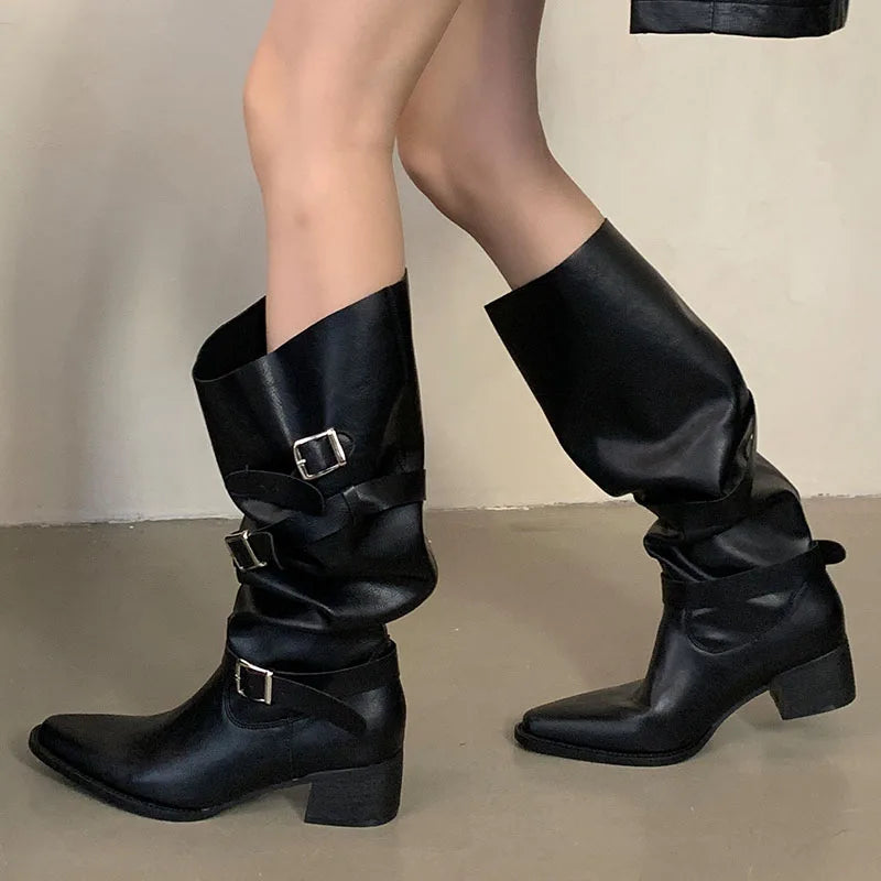 Elegant Fashionable Chic Stylish Trendy Comfortable Pointed Toe Knee High Boots