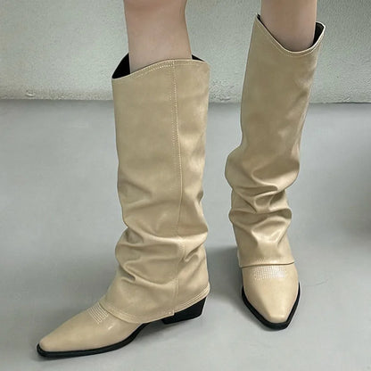 Stylish Comfortable Elegant Fashionable Chic Trendy Pointed Toe Knee High Boots