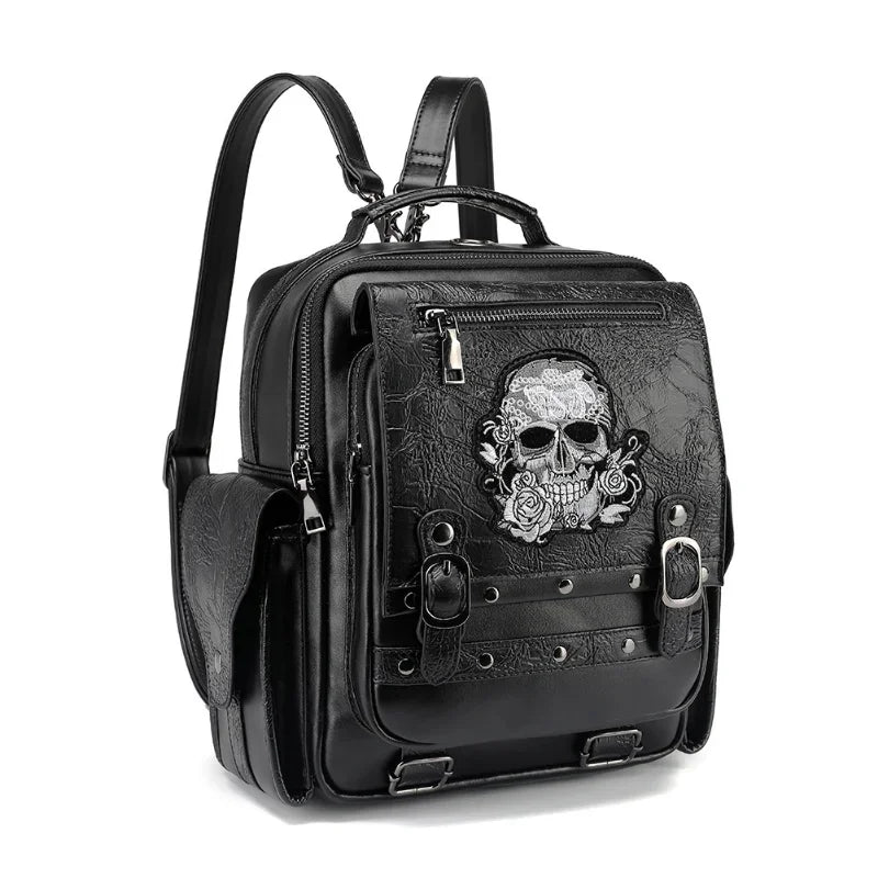 Goth Style Large Capacity Skull Multi-function Unisex Waterproof Backpack Bag