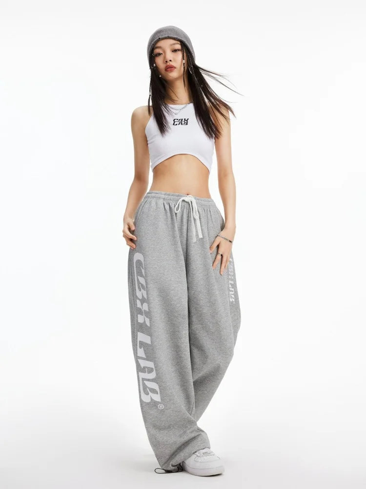 Hippie Gray Baggy Y2K Jogging Sweatpants Korean Oversize Harajuku Kpop Wide Leg Tracksuit Pant