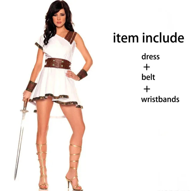 Halloween Couple Ancient Greek Roman Egyptian Warrior Gladiator Cosplay Costume