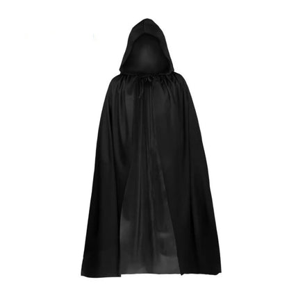 Halloween Death Black Cloak Skull Skeleton Ball Holiday Prop Costume