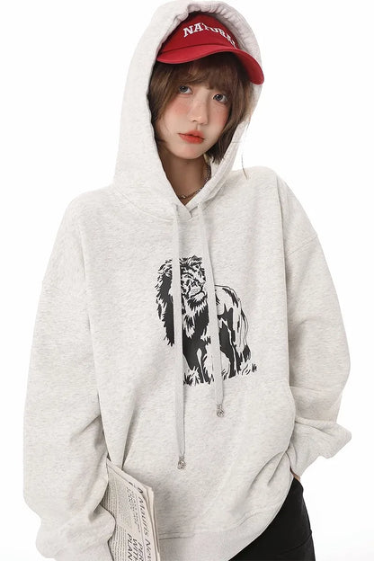 Elegant Loose Casual Minimalist Stylish Autumn Fashion Hoodie