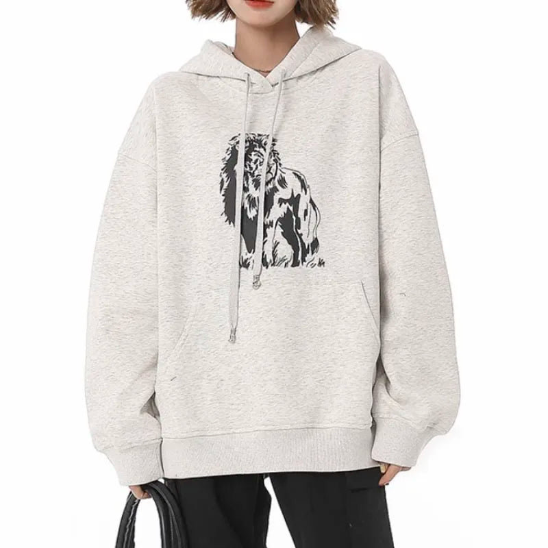 Elegant Loose Casual Minimalist Stylish Autumn Fashion Hoodie