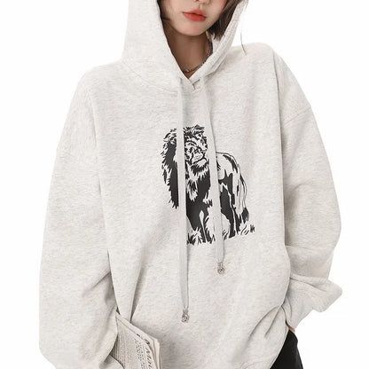 Elegant Loose Casual Minimalist Stylish Autumn Fashion Hoodie