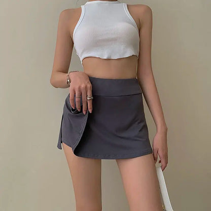 High Waist Sexy Skinny Bag Hip Short Slit Slim Fit Vintage Skirt