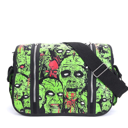 Large Gothic Zombie Ghost Canvas Luminous Waterproof Halloween Shoulder Bag