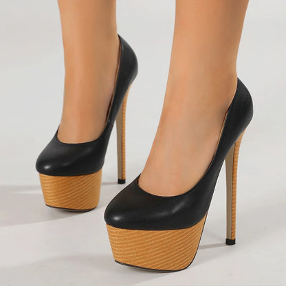 2024 New Arrival Woodiness Platform Sexy Slingback Super High High Heel