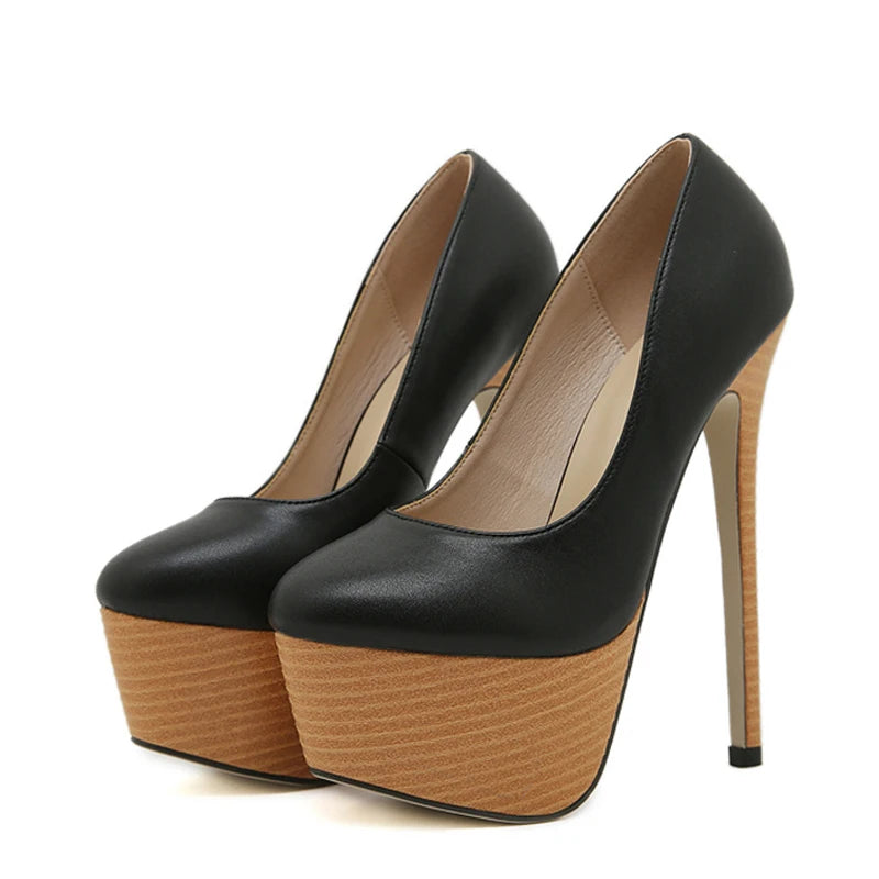 2024 New Arrival Woodiness Platform Sexy Slingback Super High High Heel