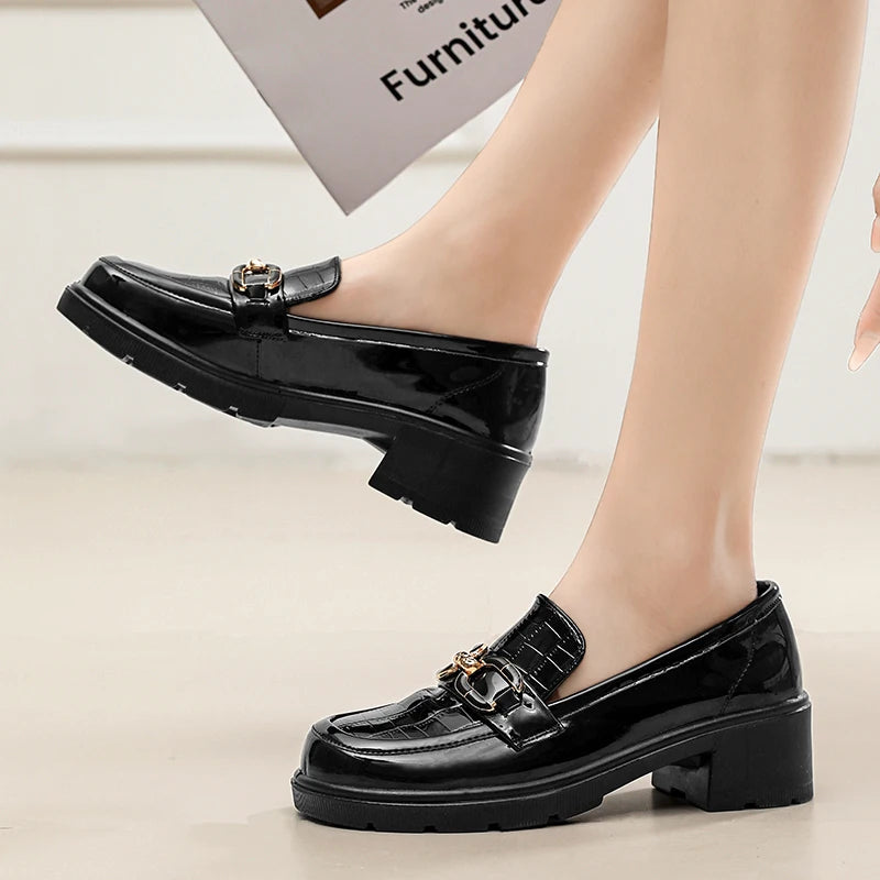 Plus Size British Style Platform Light Casual Designer Office Flats Loafers