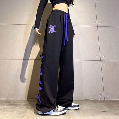 Loose Wide Leg Jogging Harajuku Graffiti Print Sweatpants