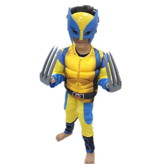 Deluxe Muscle-Chest Wolverine Superhero Kid Costumes