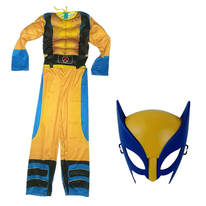 Deluxe Muscle-Chest Wolverine Superhero Kid Costumes