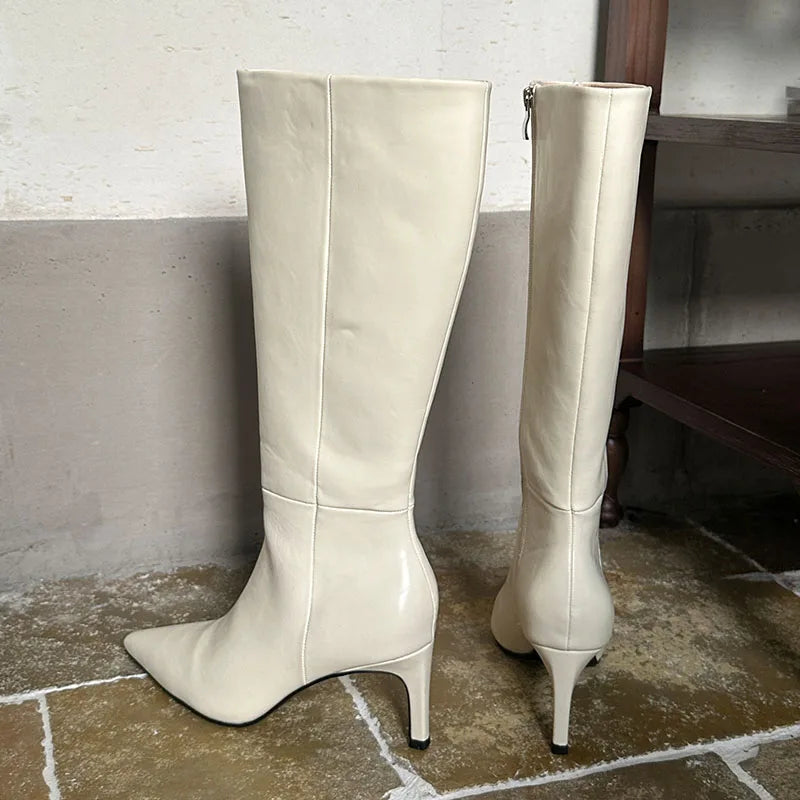 Chic Stylish Comfortable Elegant Fashionable Trendy Pointed Toe Knee High Boots