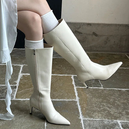 Chic Stylish Comfortable Elegant Fashionable Trendy Pointed Toe Knee High Boots