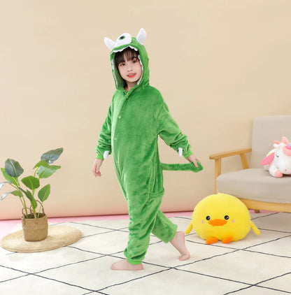 Mike Sullivan Monster Kigurumi Pajamas Kid Costumes