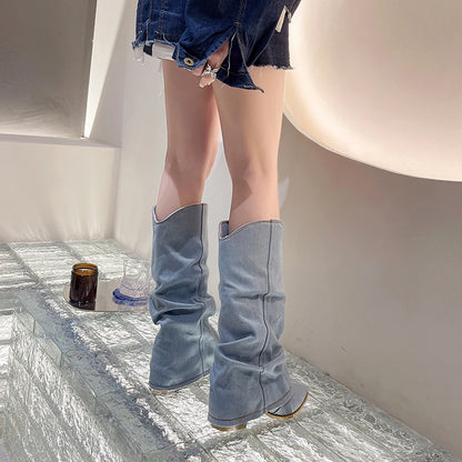 Trendy Stylish Elegant Comfortable Fashionable Chic Pointed Toe Knee High Boots