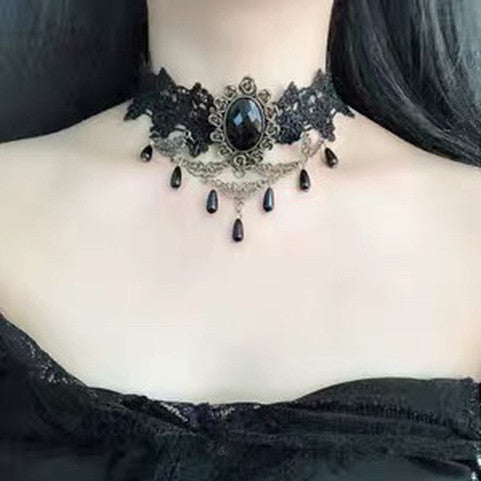 Lolita Gothic Lace Retro Cos Dark Neck Decoration Necklace