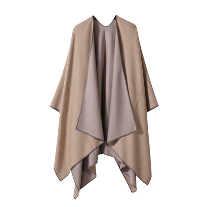 Plain-colored Double-sided Cape Autumn Winter Simple Scarf