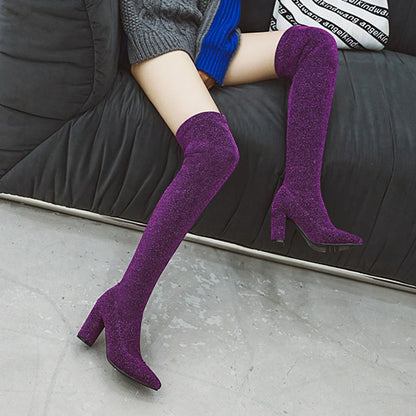 Stylish Elegant Trendy Comfortable Fashionable Chic Pointed Toe Knee High Boots