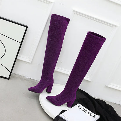 Stylish Elegant Trendy Comfortable Fashionable Chic Pointed Toe Knee High Boots