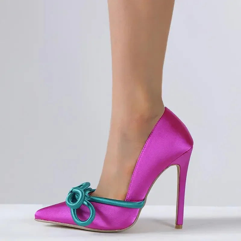 Shallow High Heel Pumps Elegant Women Wedding Banquet High Heel