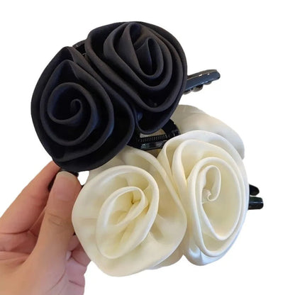 Satin Rose Large Christmas Hair Accessory