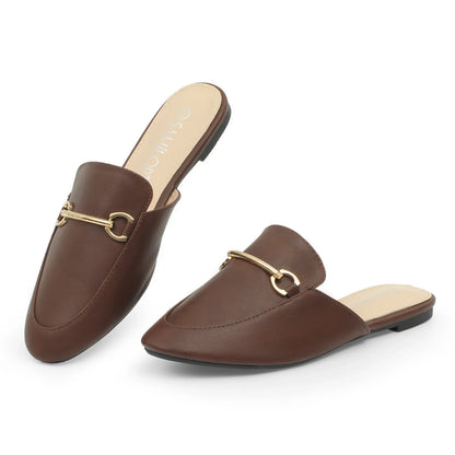 Backless Slip On Comfortable Four Season Women Mules Loafers