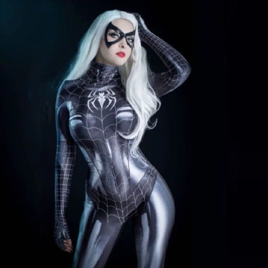 Sexy Black Cat Superhero Spider Christmas Halloween 3D Printing Costume