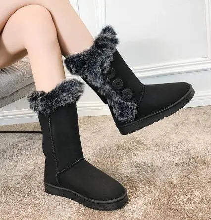 Platform Winter Faux Fur Keep Warm Mid-Calf Women’s Snow Boot