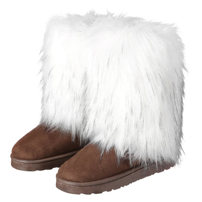 Fluffy Round Toe Thick Bottom Warm Outdoor Non-slip Snow Boot