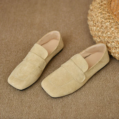 Comfort Soft Sole Square Toe Trend Spring Fashion Shallow Flats Loafers