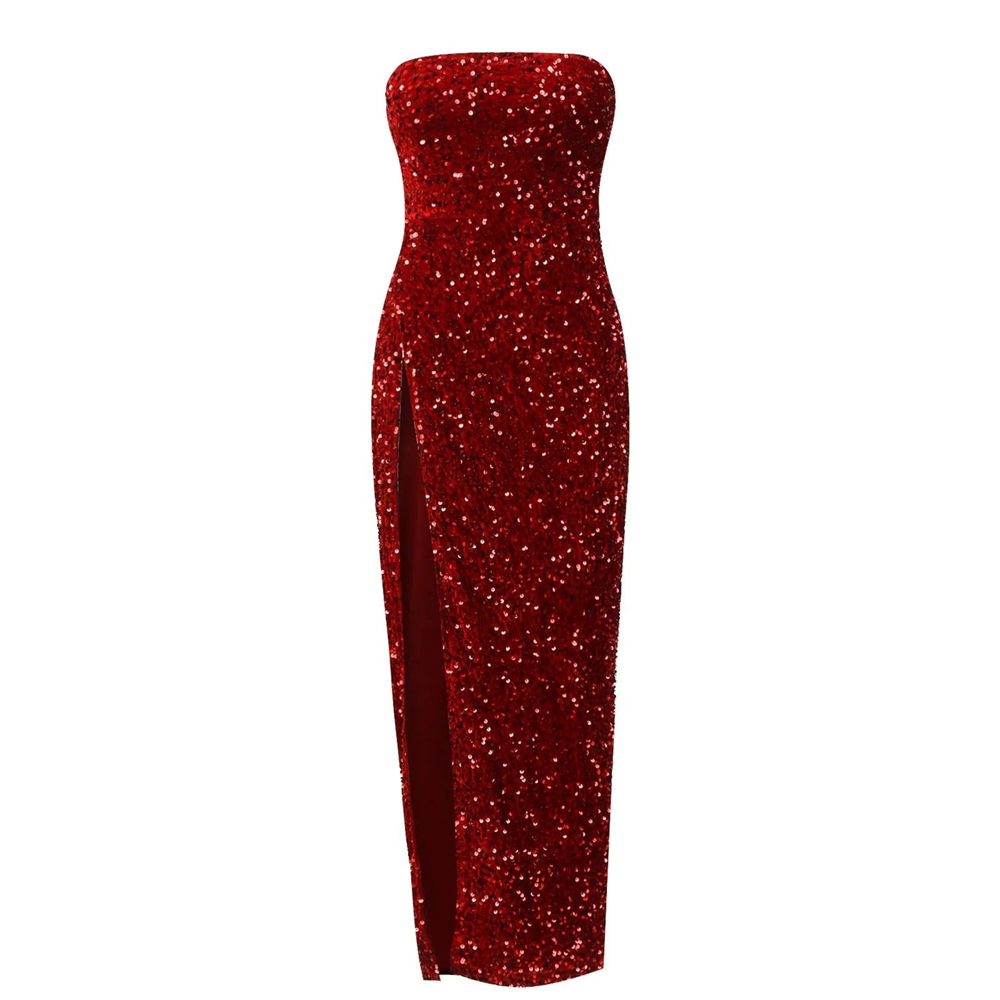 Sequin High Slit Christmas Party Dress